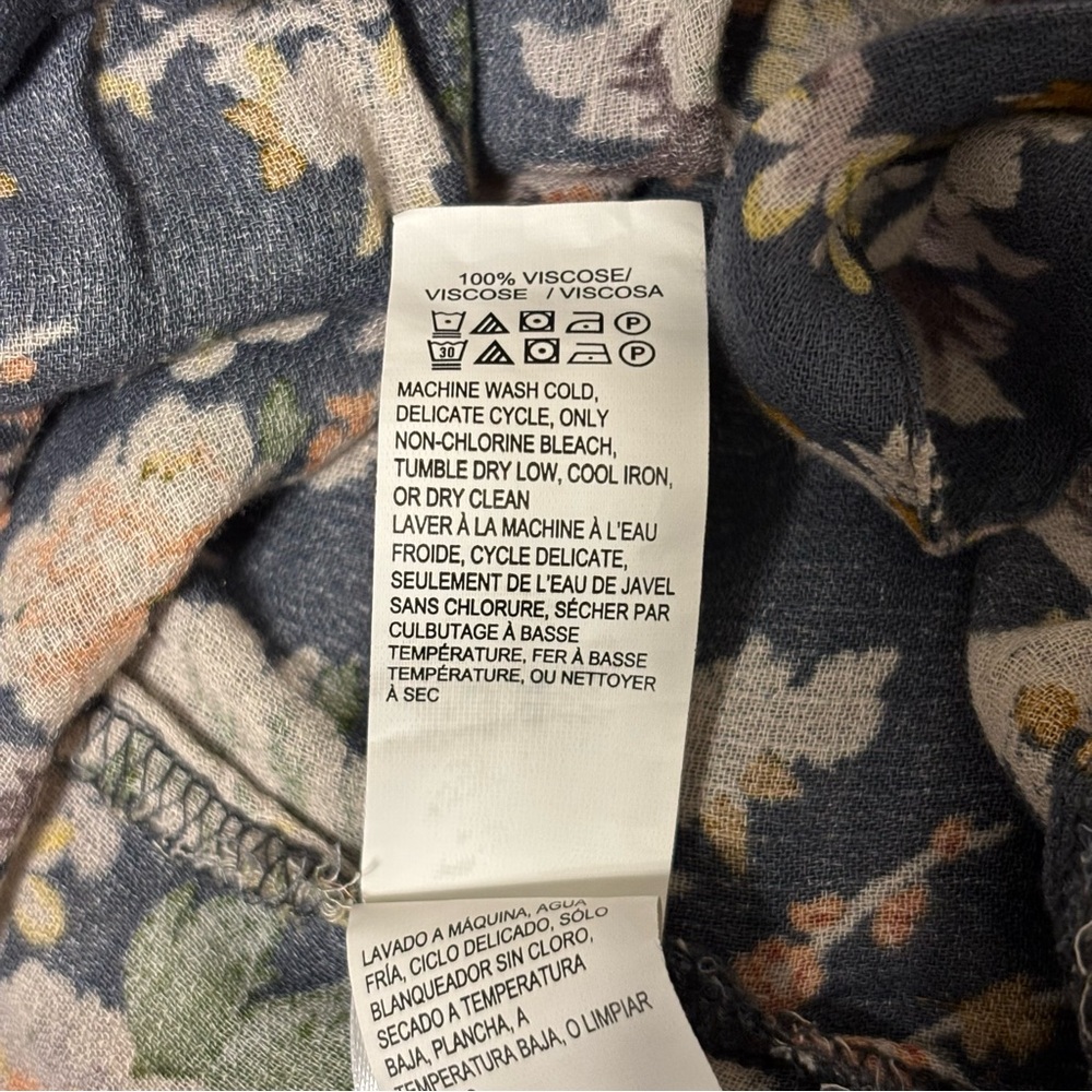 Lucky Brand Floral Tie-Waist Blouse - Size Large - Picture 12 of 15